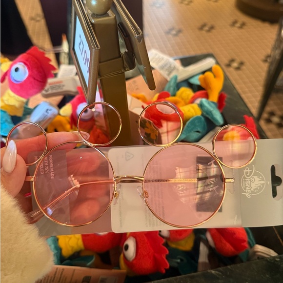 NWT 🏷️ | Disney Parks | Pink Round Sunglasses with Playful Ear Accents - Picture 2 of 3